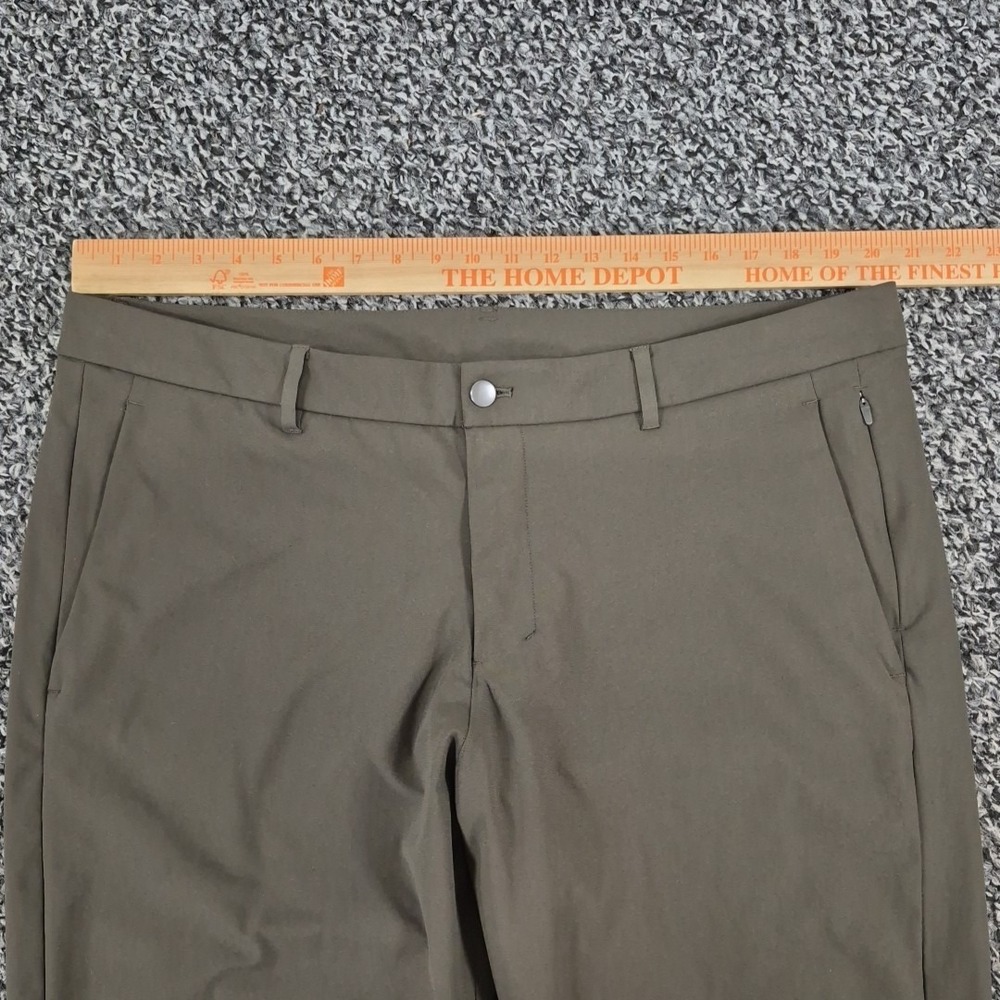 Lululemon Commission Pant Slim Mens 40x31 Warpstreme Chino Green - Picture 3 of 9